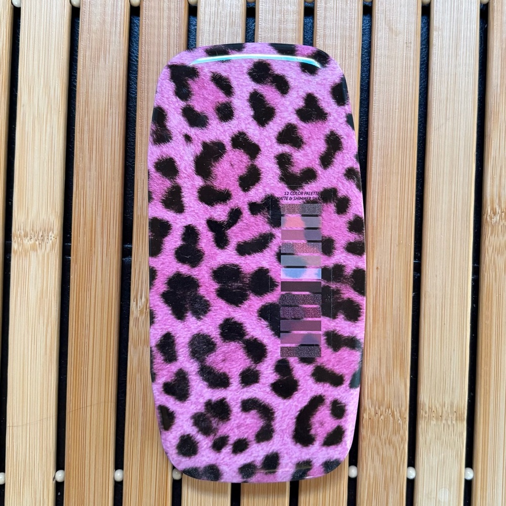 CAI 12 Color Palette Matte & Shimmer Shades in Pink Leopard Print Case